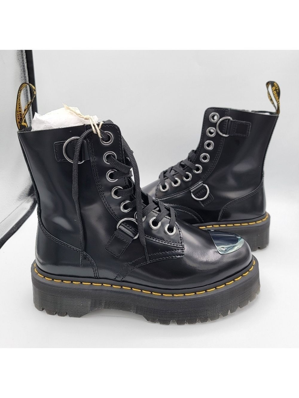 Dr. Martens Jadon Boots Alt Black Buttero NWT #2616